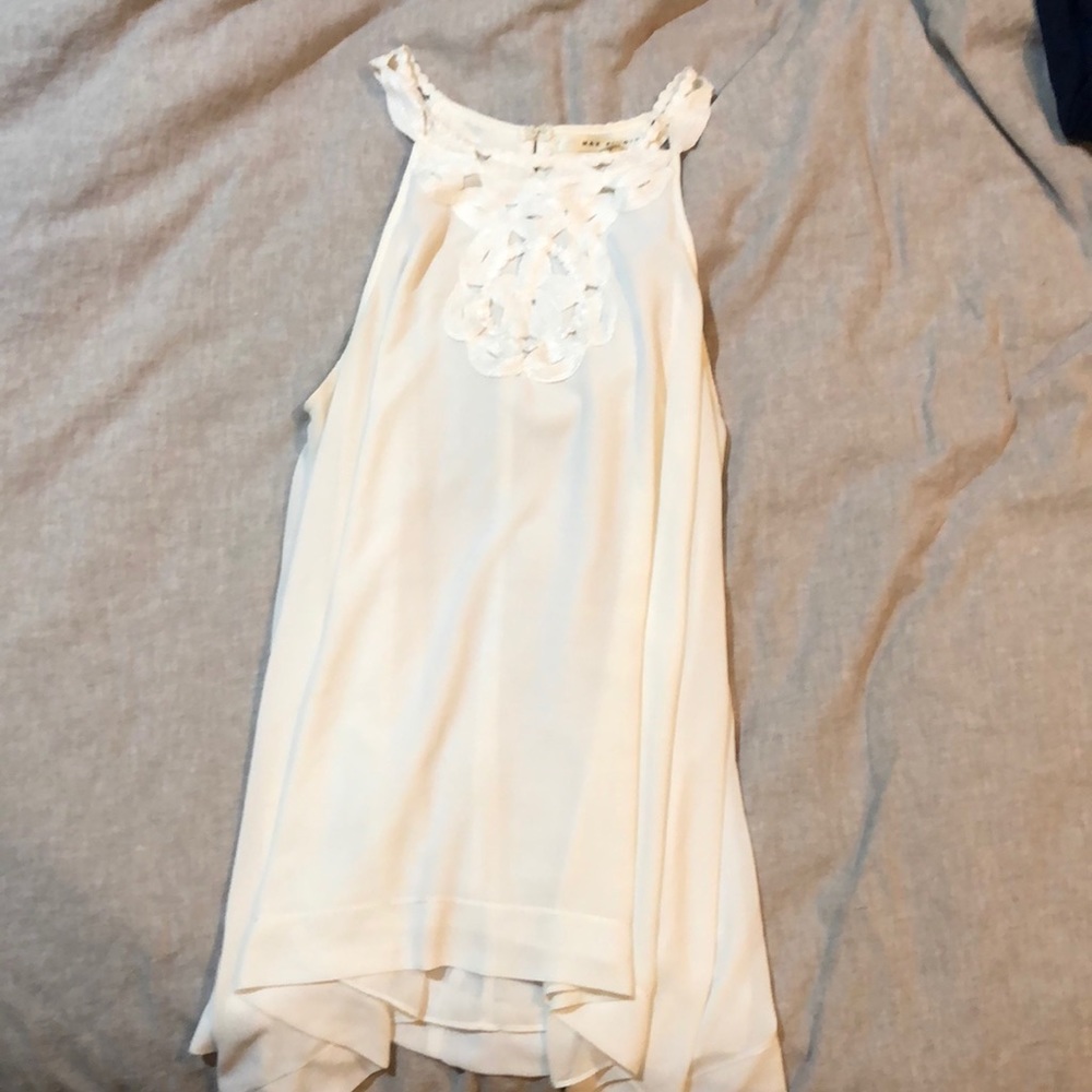Lace white top with trapeze bottom